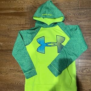 Under Armour Neon Green and Yellow Hoodie Sweatshirt